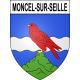 Pegatinas escudo de armas de Moncel-sur-Seille adhesivo de la etiqueta engomada