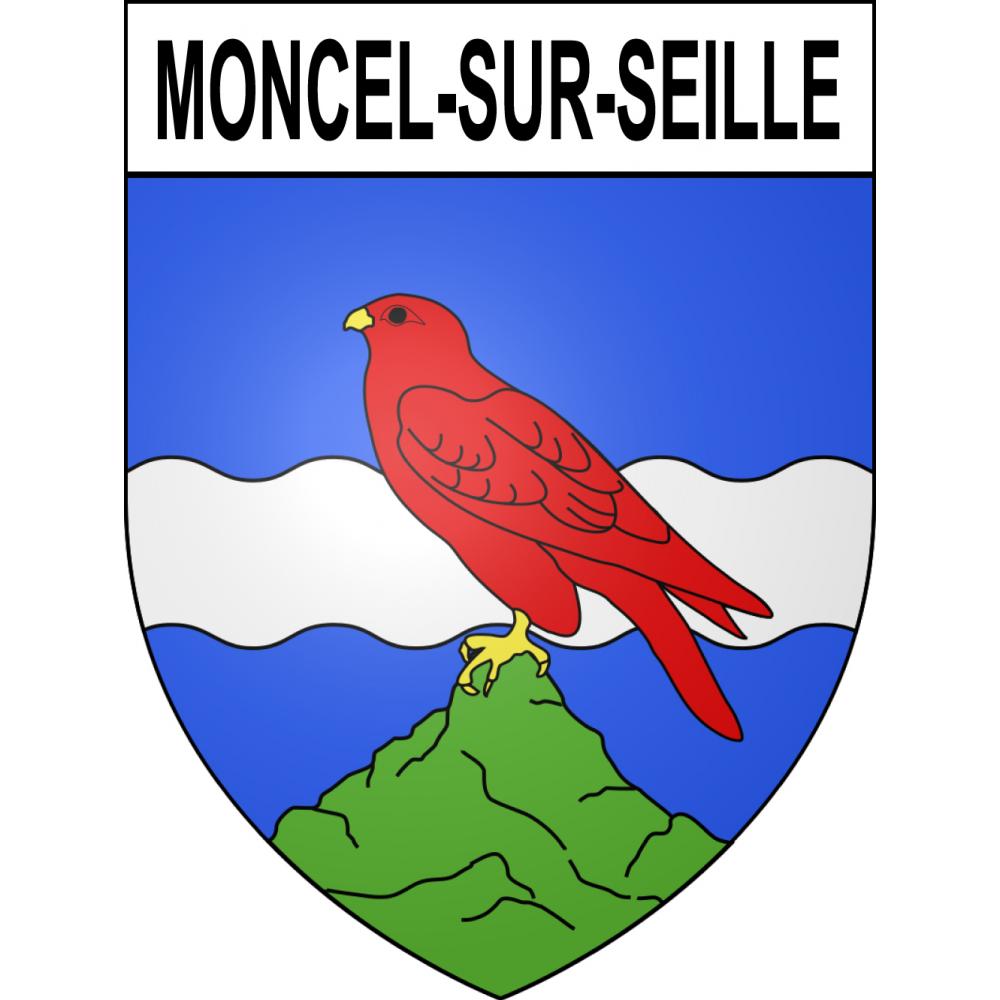 Moncel-sur-Seille 54 ville sticker blason écusson autocollant adhésif