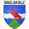 Pegatinas escudo de armas de Moncel-sur-Seille adhesivo de la etiqueta engomada