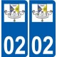 02 Coucy-lès-Eppes logo ville autocollant plaque sticker