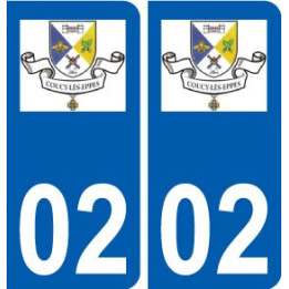 02 Coucy-lès-Eppes logo ville autocollant plaque sticker
