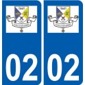 02 Coucy-lès-Eppes logo ville autocollant plaque sticker