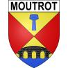 Pegatinas escudo de armas de Moutrot adhesivo de la etiqueta engomada