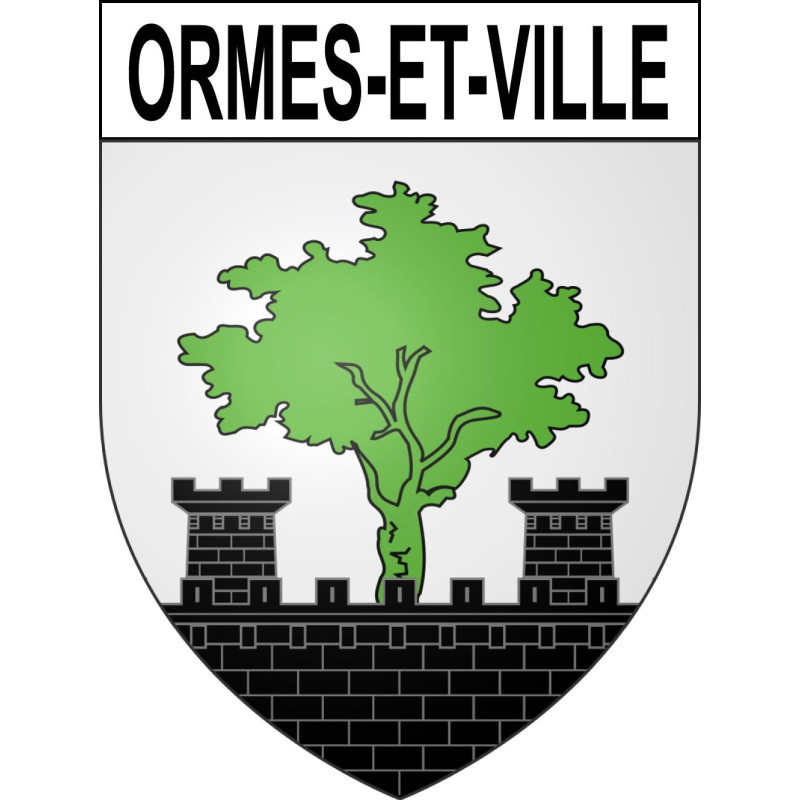 Pegatinas escudo de armas de Ormes-et-Ville adhesivo de la etiqueta engomada
