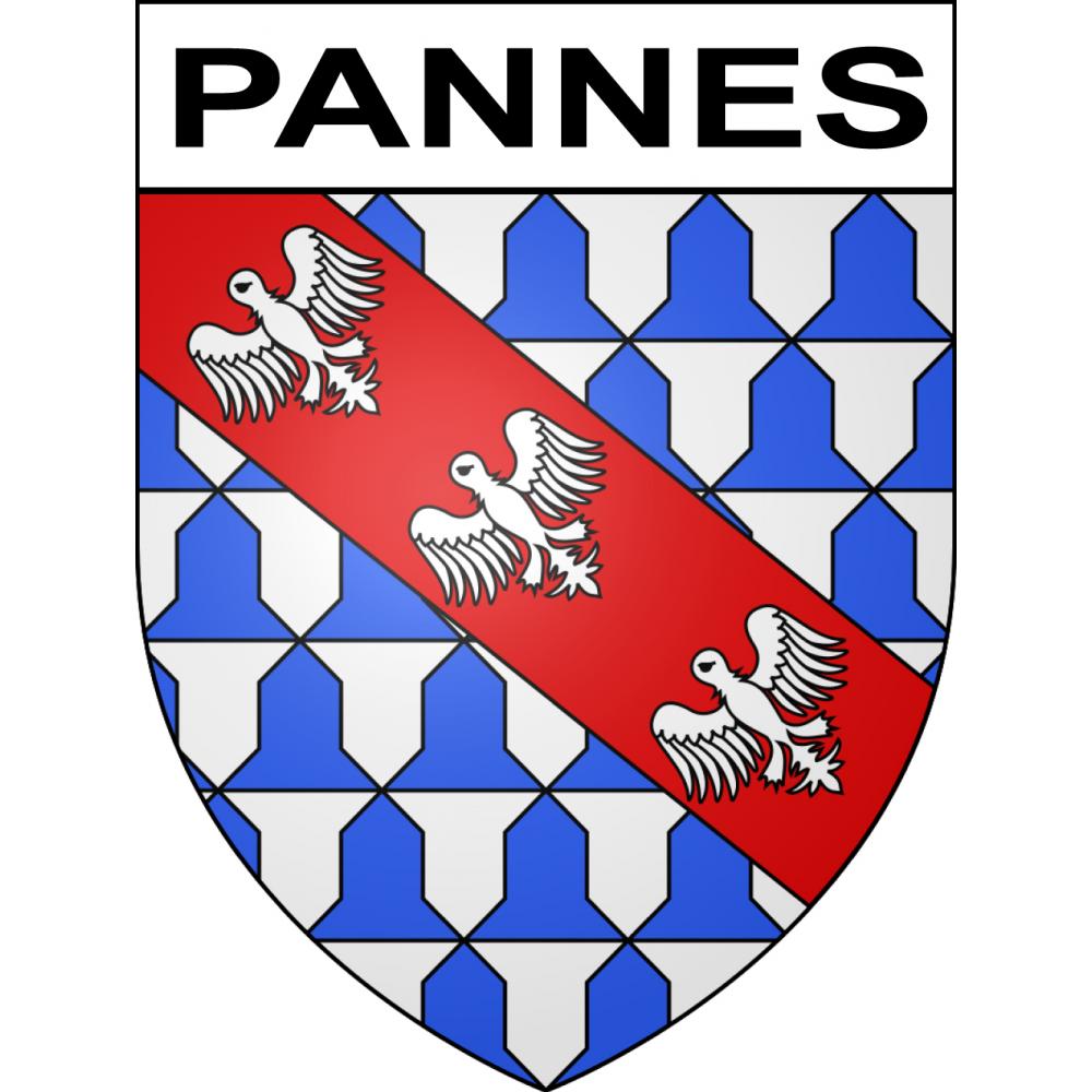 Pegatinas escudo de armas de Pannes adhesivo de la etiqueta engomada
