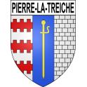 Stickers coat of arms Pierre-la-Treiche adhesive sticker