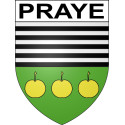 Pegatinas escudo de armas de Praye adhesivo de la etiqueta engomada