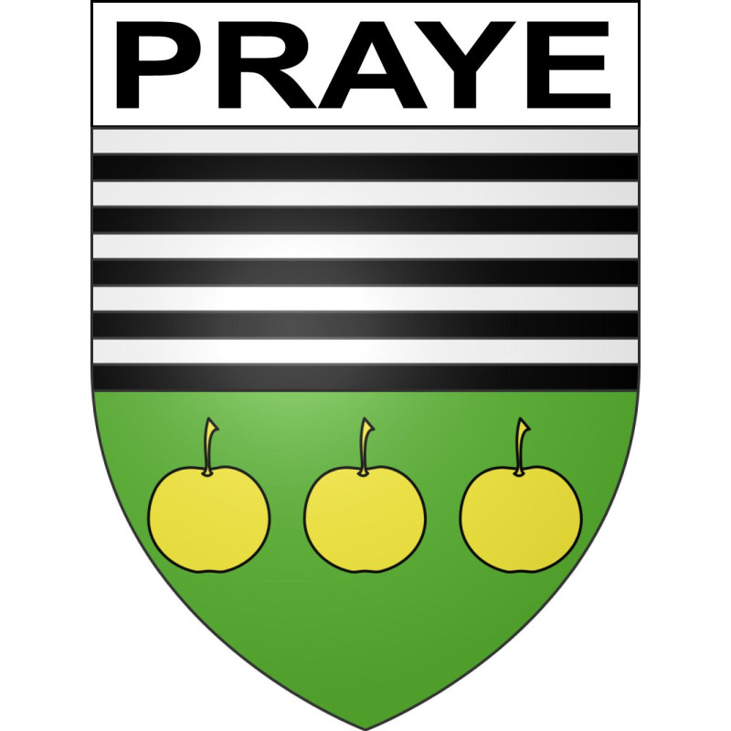 Pegatinas escudo de armas de Praye adhesivo de la etiqueta engomada
