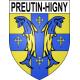 Preutin-Higny Sticker wappen, gelsenkirchen, augsburg, klebender aufkleber