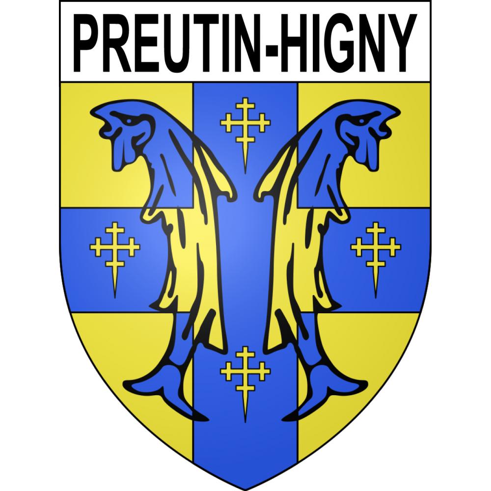 Preutin-Higny 54 ville sticker blason écusson autocollant adhésif