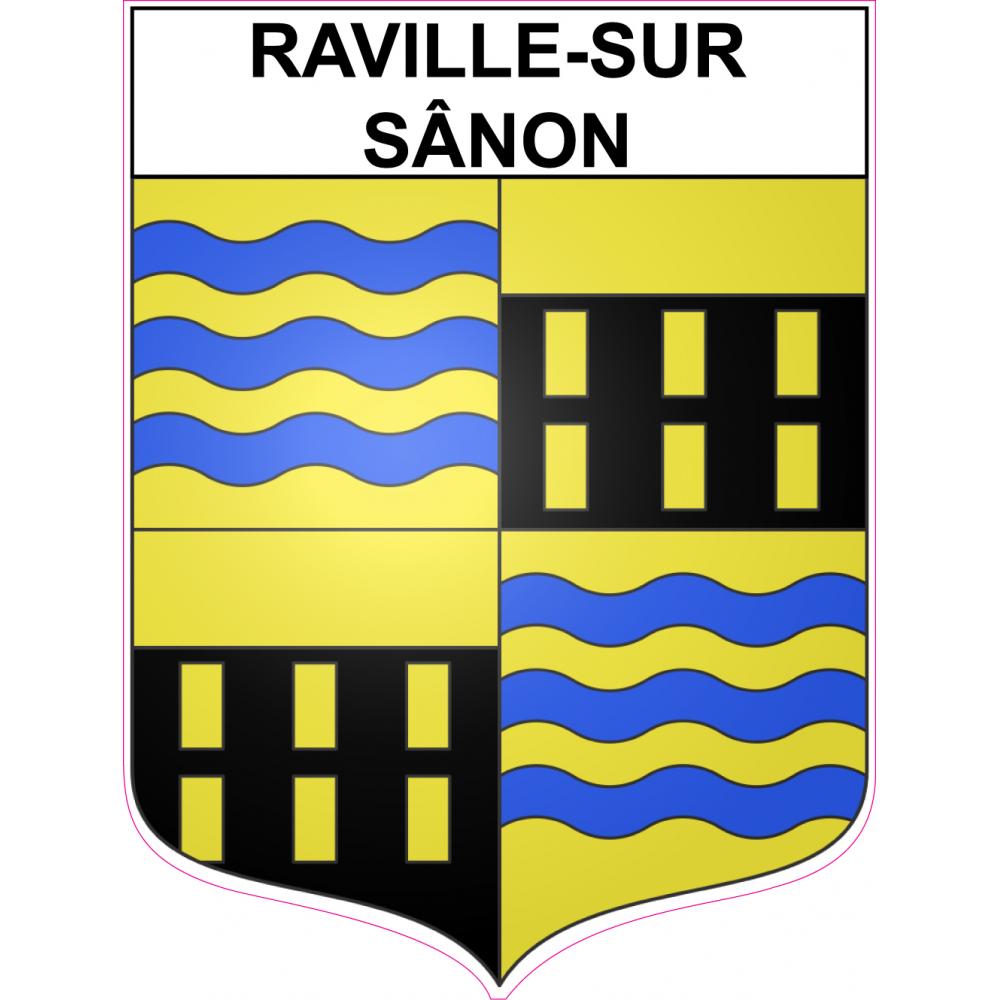 Pegatinas escudo de armas de Raville-sur-Sânon adhesivo de la etiqueta engomada
