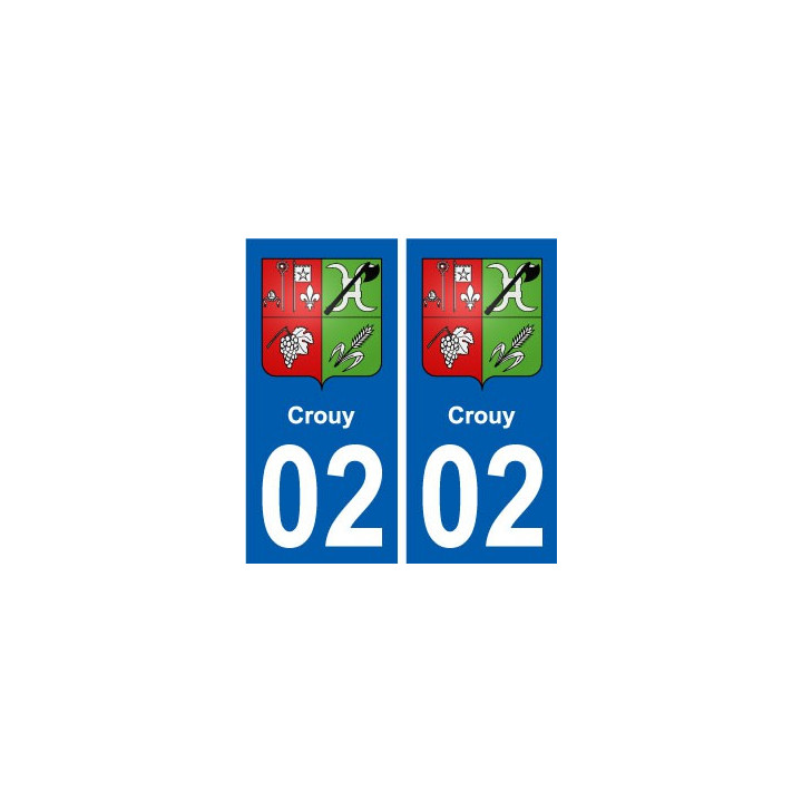 02 Crouy ville autocollant plaque sticker