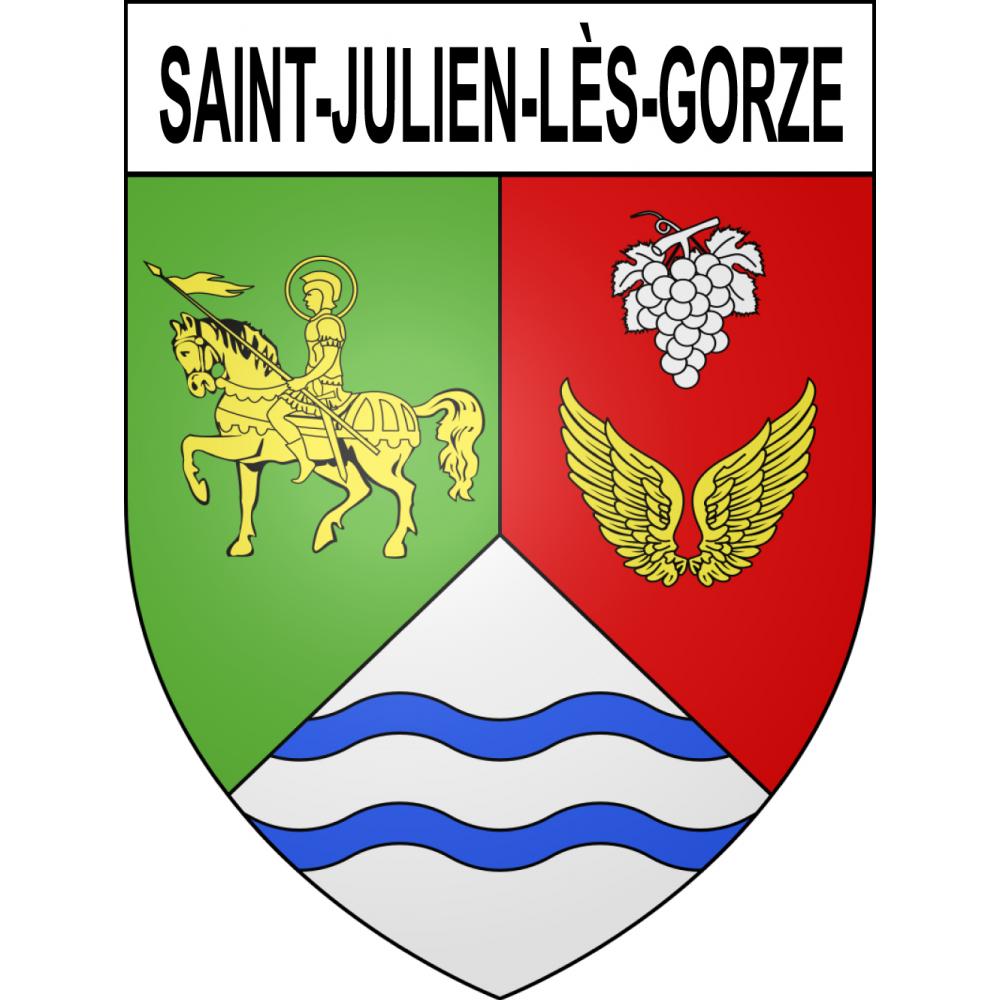 Pegatinas escudo de armas de Saint-Julien-lès-Gorze adhesivo de la etiqueta engomada