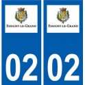 02 Essigny-le-Grand logo ville autocollant plaque sticker