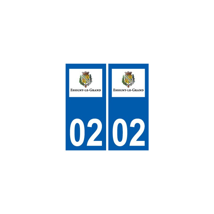 02 Essigny-le-Grand logo ville autocollant plaque sticker