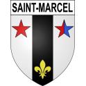 Stickers coat of arms Saint-Marcel adhesive sticker