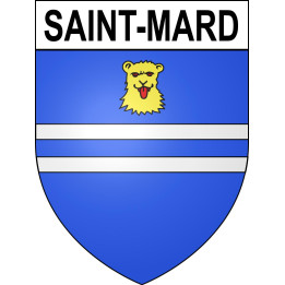 Pegatinas escudo de armas de Saint-Mard adhesivo de la etiqueta engomada
