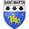 Saint-Martin Sticker wappen, gelsenkirchen, augsburg, klebender aufkleber