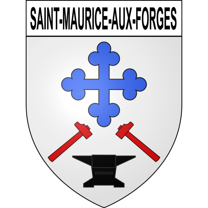 Saint-Maurice-aux-Forges Sticker wappen, gelsenkirchen, augsburg, klebender aufkleber