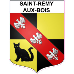Pegatinas escudo de armas de Saint-Rémy-aux-Bois adhesivo de la etiqueta engomada