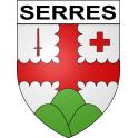Stickers coat of arms Serres adhesive sticker