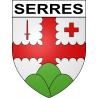 Pegatinas escudo de armas de Serres adhesivo de la etiqueta engomada