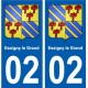 02 Essigny-le-Grand ville autocollant plaque sticker