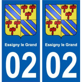 02 Essigny-le-Grand ville autocollant plaque sticker
