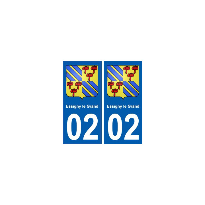 02 Essigny-le-Grand ville autocollant plaque sticker