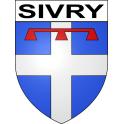 Pegatinas escudo de armas de Sivry adhesivo de la etiqueta engomada
