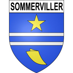 Pegatinas escudo de armas de Sommerviller adhesivo de la etiqueta engomada