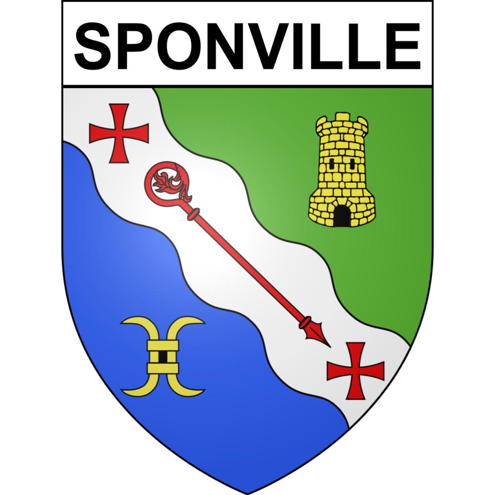 Sponville 54 ville sticker blason écusson autocollant adhésif