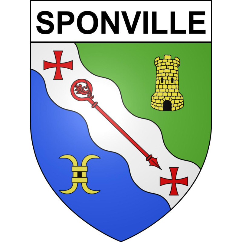 Sponville Sticker wappen, gelsenkirchen, augsburg, klebender aufkleber
