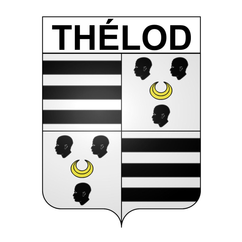 Pegatinas escudo de armas de Thélod adhesivo de la etiqueta engomada