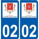 02 étampes-sur-Marne logo ville autocollant plaque sticker