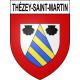 Pegatinas escudo de armas de Thézey-Saint-Martin adhesivo de la etiqueta engomada
