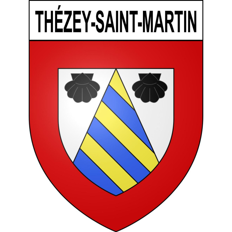 Stickers coat of arms Thézey-Saint-Martin adhesive sticker