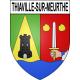 Pegatinas escudo de armas de Thiaville-sur-Meurthe adhesivo de la etiqueta engomada