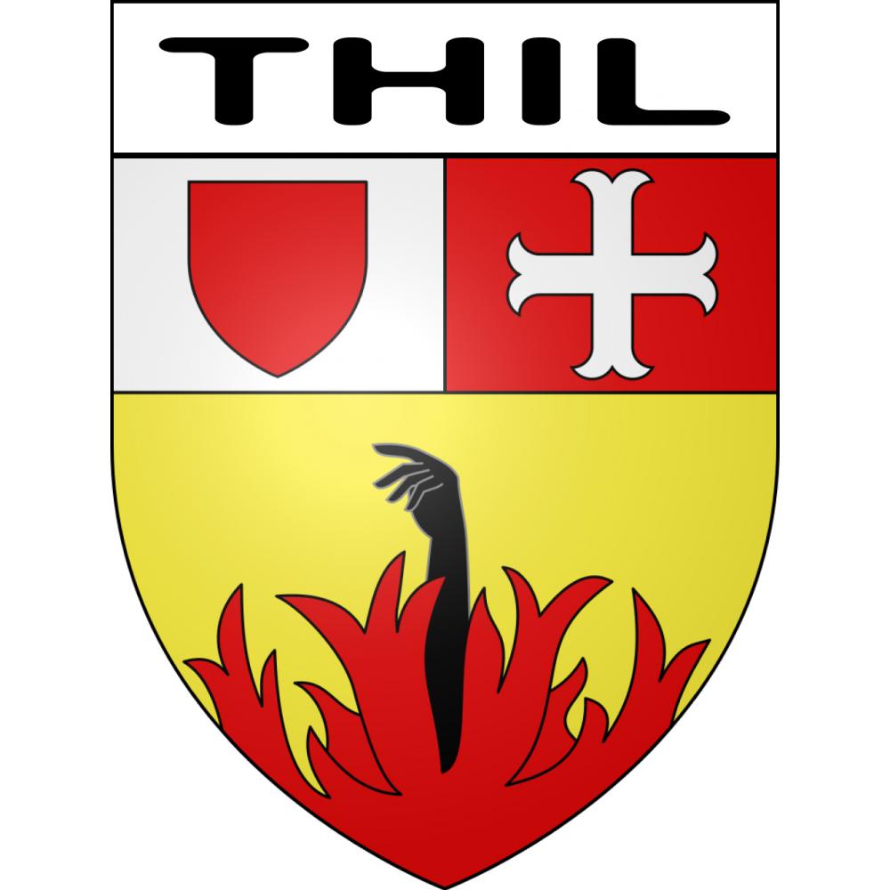 Pegatinas escudo de armas de Thil adhesivo de la etiqueta engomada