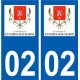 02 étampes-sur-Marne logo ville autocollant plaque sticker