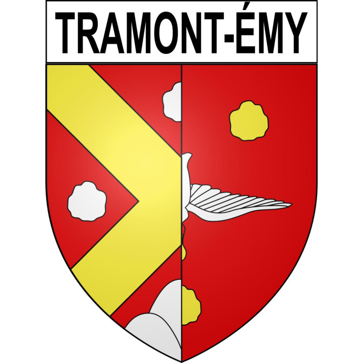 Pegatinas escudo de armas de Tramont-Émy adhesivo de la etiqueta engomada