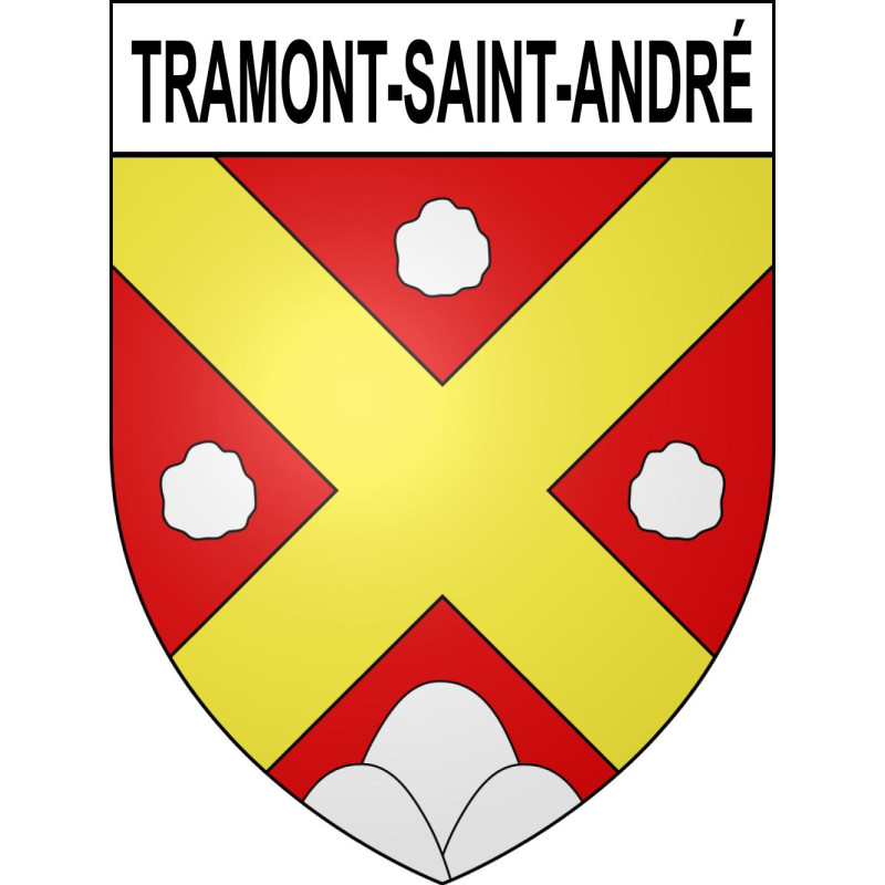Pegatinas escudo de armas de Tramont-Saint-André adhesivo de la etiqueta engomada