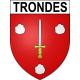 Trondes 54 ville sticker blason écusson autocollant adhésif