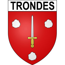 Trondes 54 ville sticker blason écusson autocollant adhésif