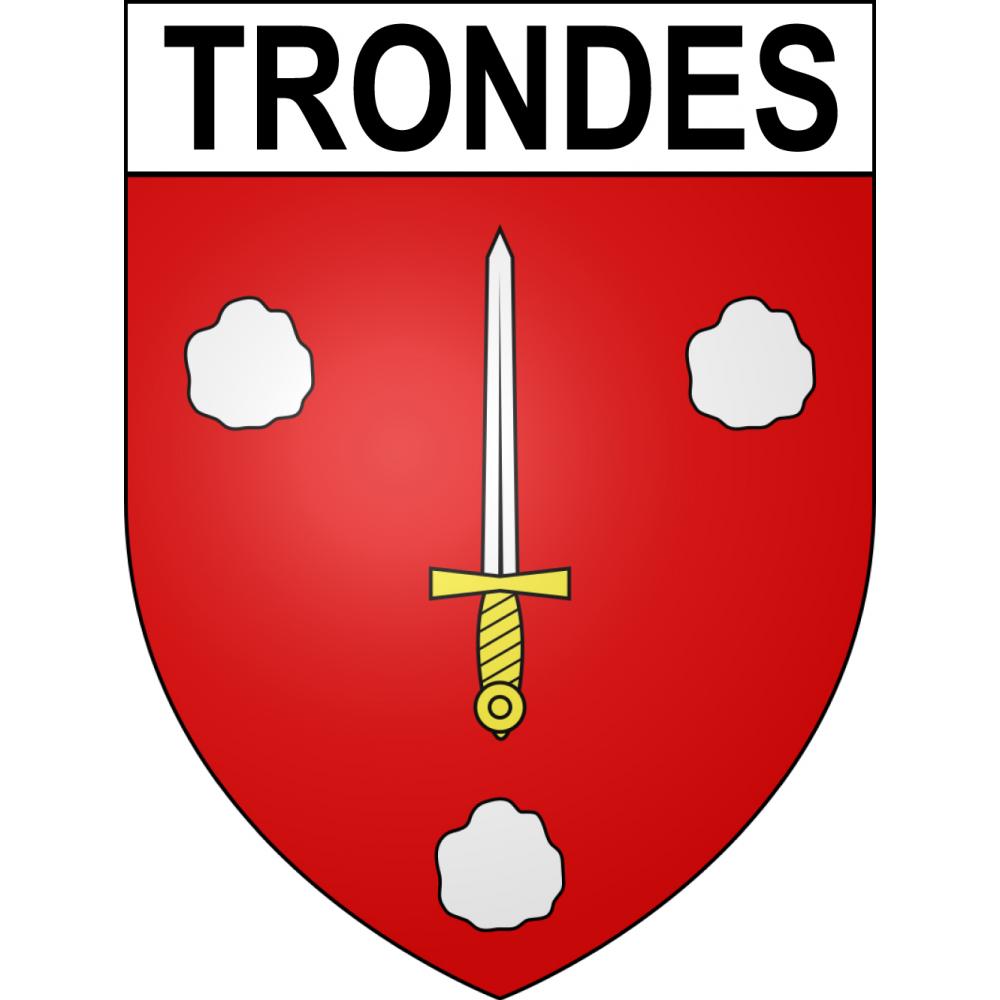 Trondes 54 ville sticker blason écusson autocollant adhésif