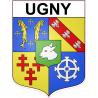 Ugny Sticker wappen, gelsenkirchen, augsburg, klebender aufkleber