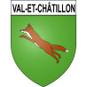 Pegatinas escudo de armas de Val-et-Châtillon adhesivo de la etiqueta engomada