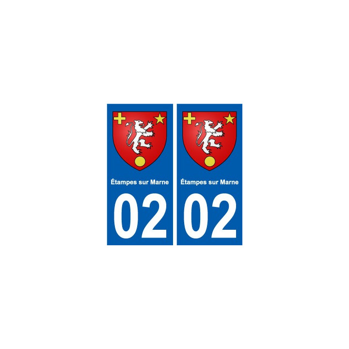 02 étampes-sur-Marne ville autocollant plaque sticker