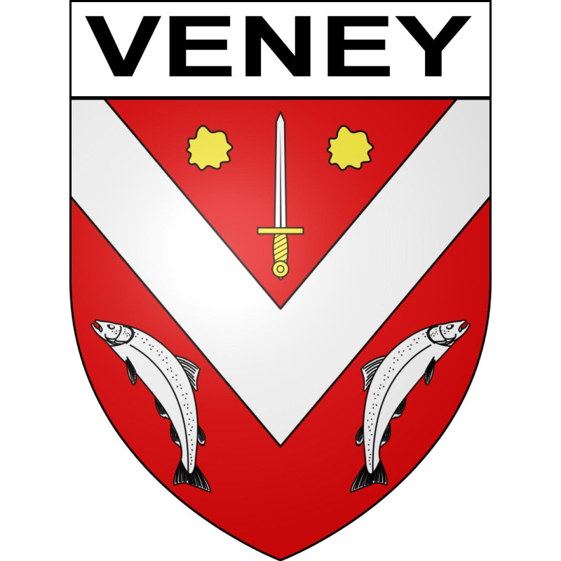 Pegatinas escudo de armas de Veney adhesivo de la etiqueta engomada