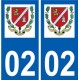 02 étreux logo ville autocollant plaque sticker
